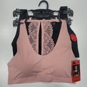 STRM LINE Comfort Bra with Lace Back  2 pack Size Small